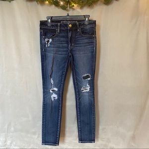 Distressed American Eagle Skinny Jeans